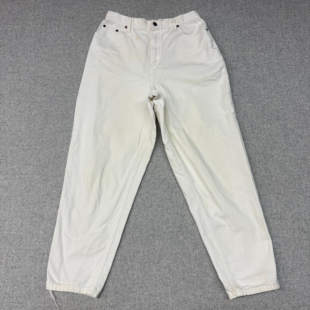Route 66 Relaxed Fit Jeans Size 13/14 AVG White High Rise Tapered Cotton Denim